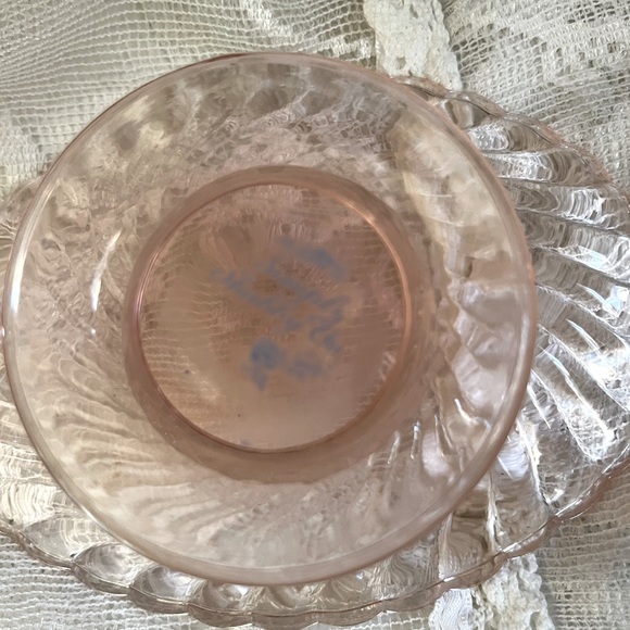 HTF Pre-Owned Rachel Ashwell Simply Shabby Chic Pink Swirl Glass Bathroom Set - Picture 11 of 12